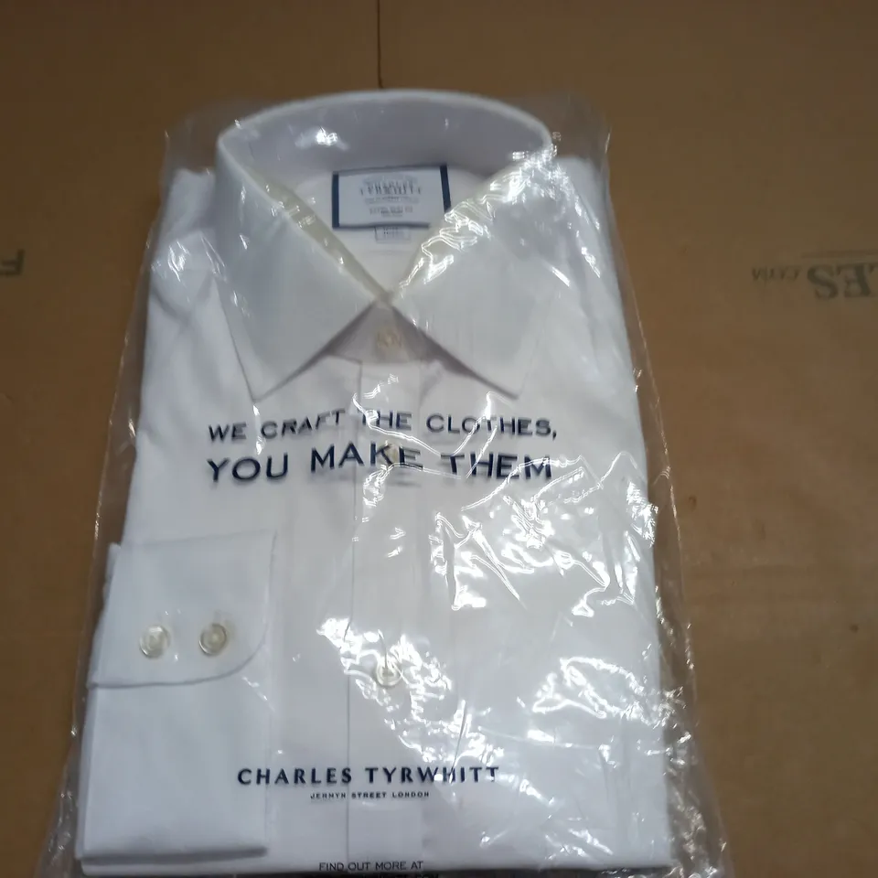 CHARLES TYRWHITT EXTRA SLIM FIT WHITE SHIRT - 16/34"