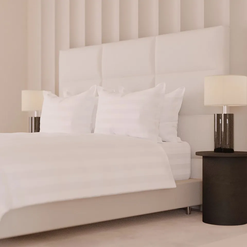K BY KELLY HOPPEN STRIPE EMBOSSED 500TC 6PC DUVET SET