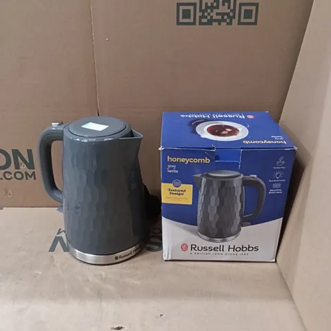 BOXED RUSSELL HOBBS HONEYCOMB KETTLE - GREY 26053
