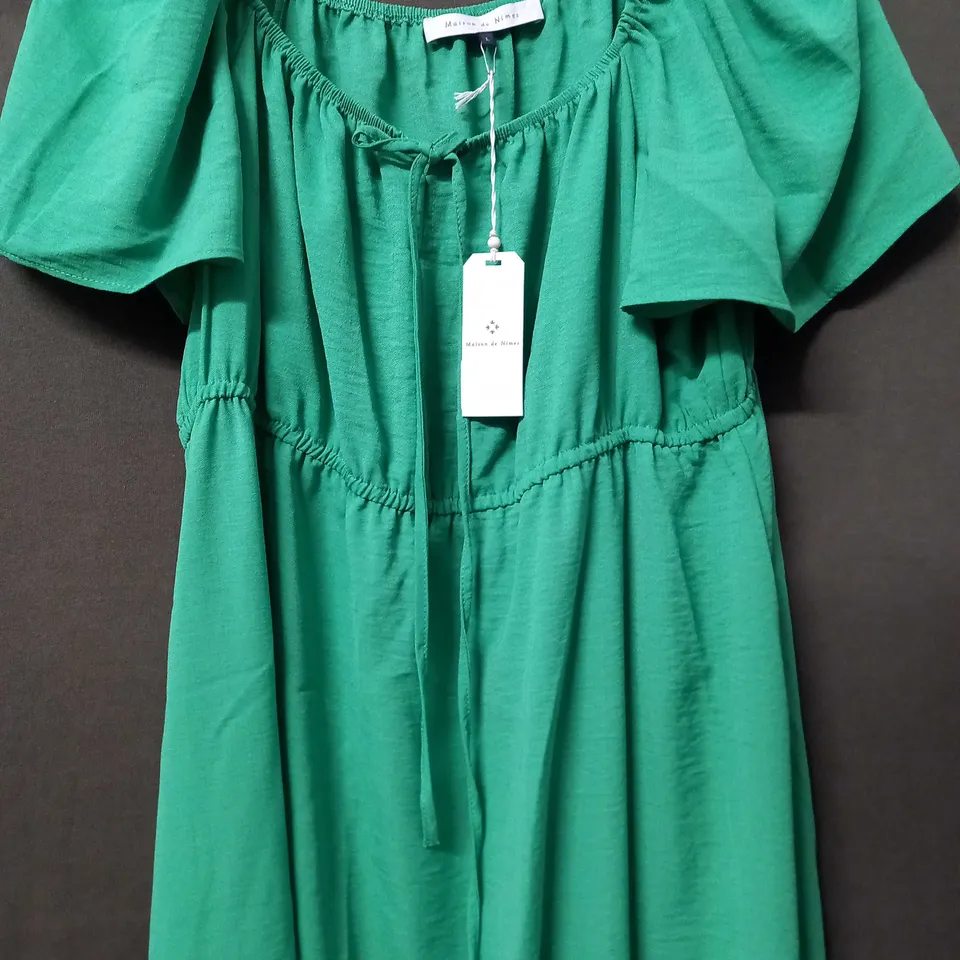 MAISON DE NIMES GYPSY DRESS IN GREEN - LARGE