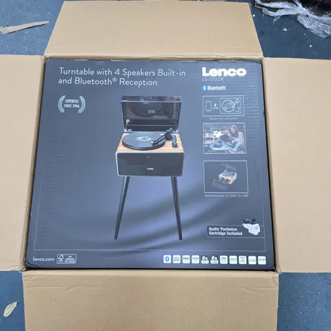 Lenco LS-5700K Turntable with 4 Built-in Speakers and Bluetooth – Boxed