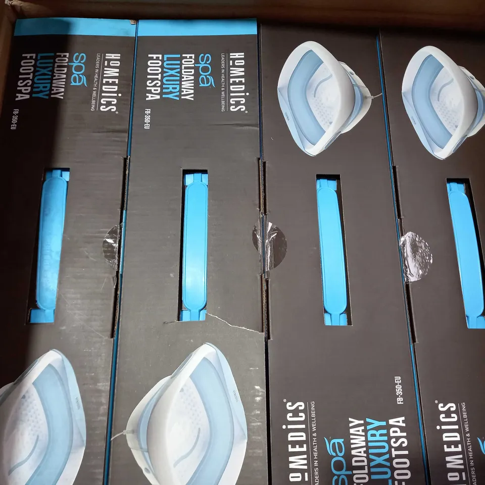 BOX OF 4 HOMEDICS FOLDAWAY LUXURY FOOTSPAS
