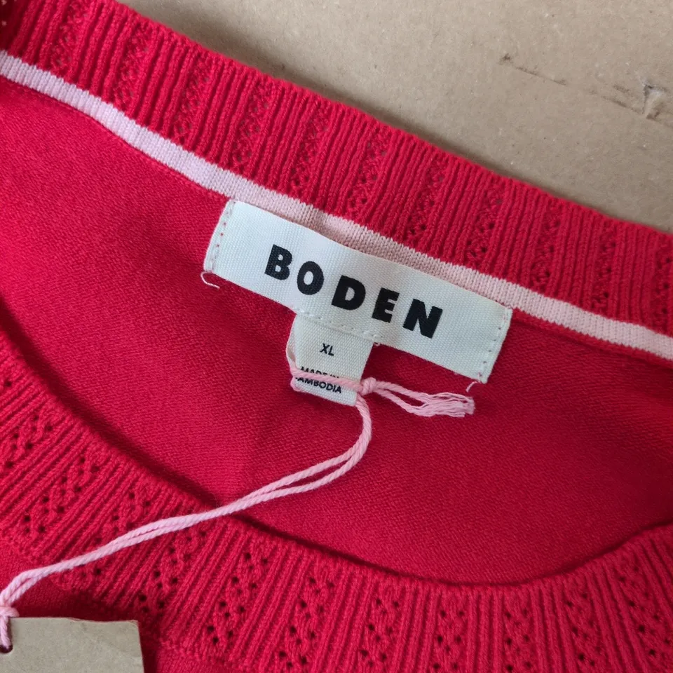 BODEN WOMEN'S SLEEVELESS KNIT TOP – RED, SIZE XL