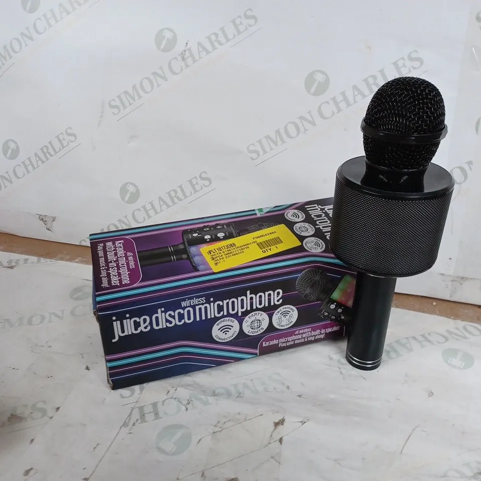 JUICE DISCO KARAOKE MICROPHONE WITH BUILT IN SPEAKER