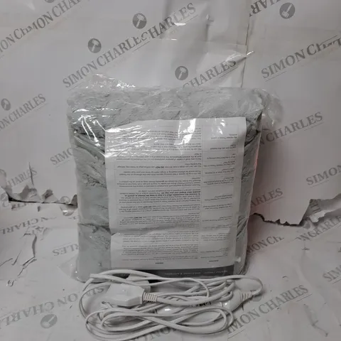 BOXED COZEE HOME VELVETSOFT HEATED THROW IN LIGHT GREY