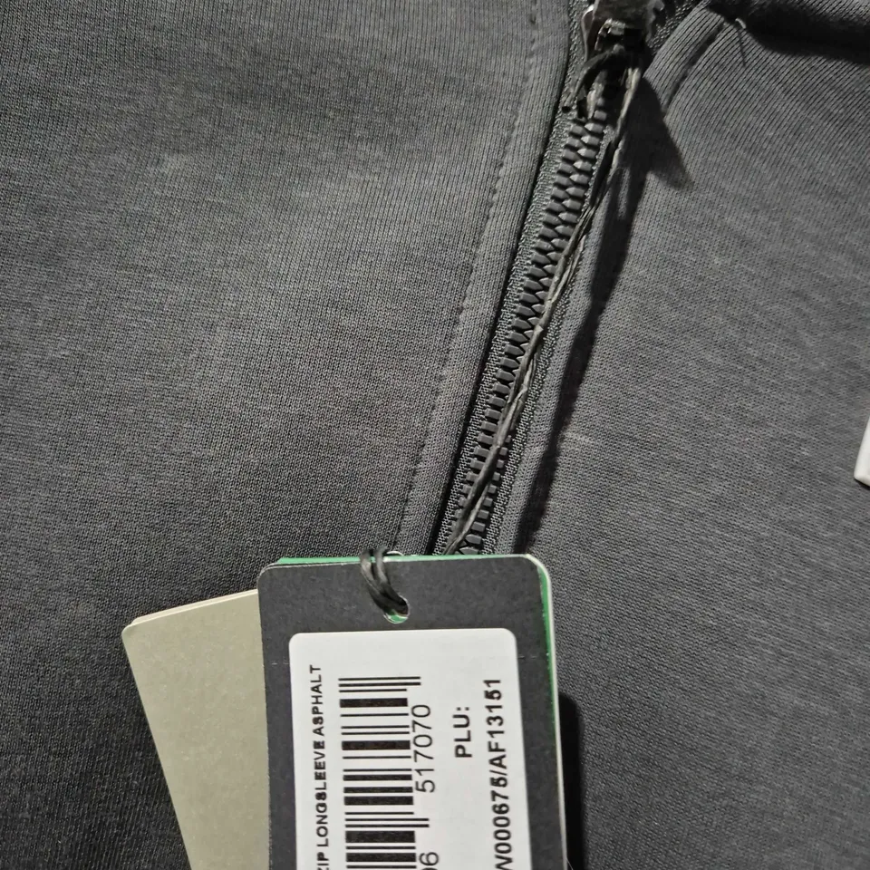 EA7 EMPORIO ARMANI MEN'S GREY ZIP HOODIE – SIZE M