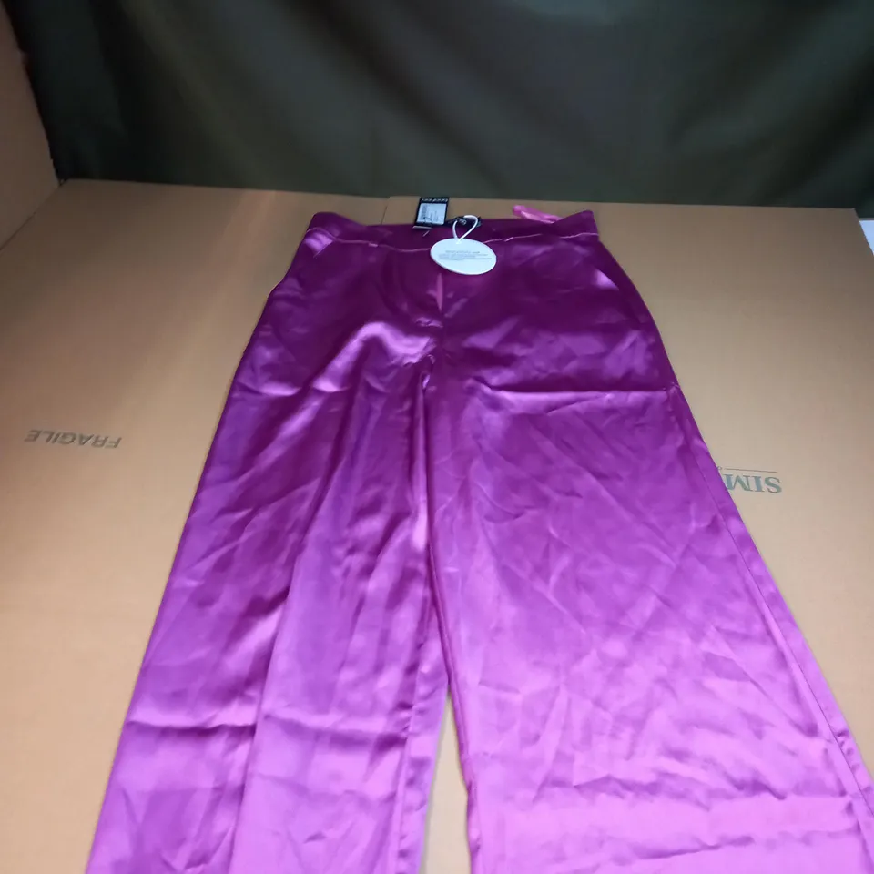 WOMENS SATIN WIDE LEG TROUSERS SIZE 12