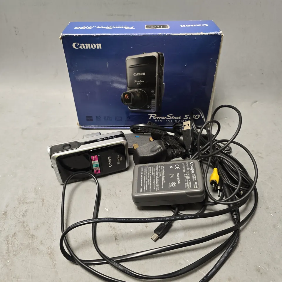 BOXED CANON POWERSHOT S80 DIGITAL CAMERA 