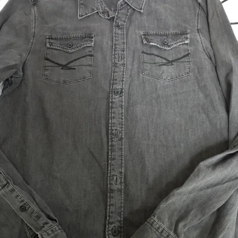 FIRETRAP LIGHT BLACK OVERSHIRT - LARGE