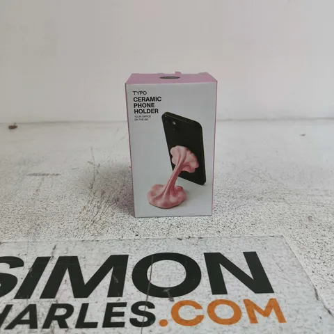BOX OF APPROXIMATELY 30 TYPO CERAMIC PHONE HOLDERS