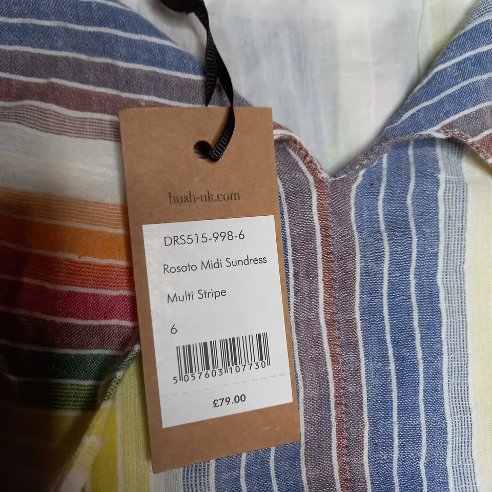 HUSH ROSATO MULTI STRIPE SUNDRESS - SIZE 6