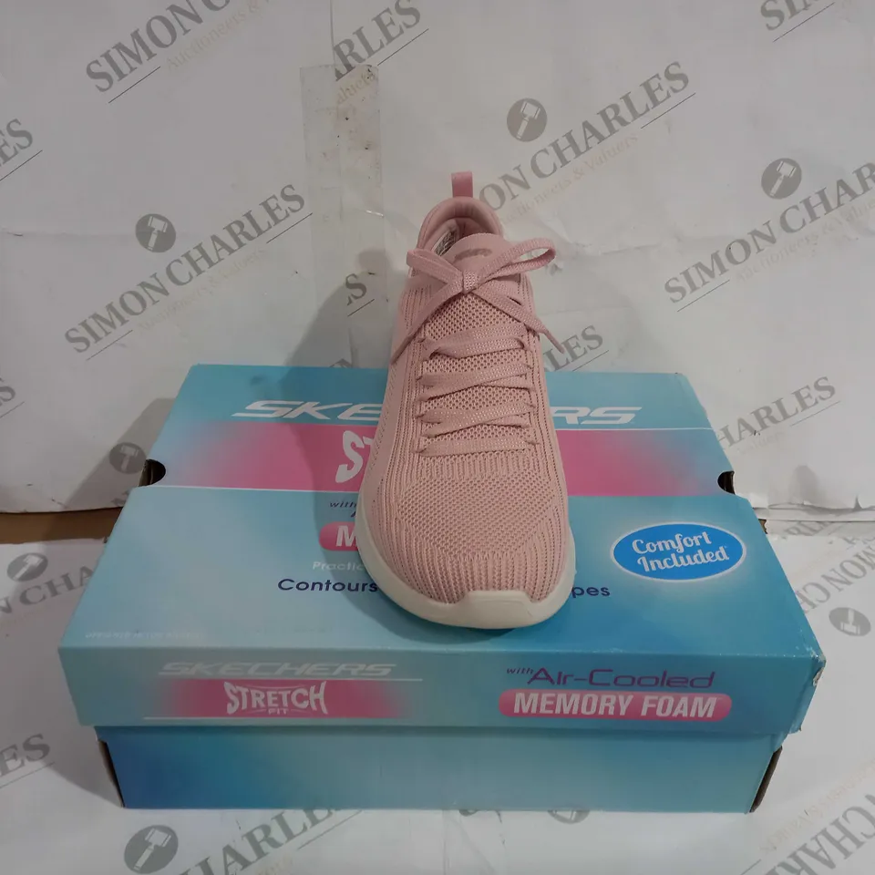 BOXED PAIR OF SKECHERS STRETCH FIT ULTRA FLEX 3.0 SHOES ROSE UK SIZE 7