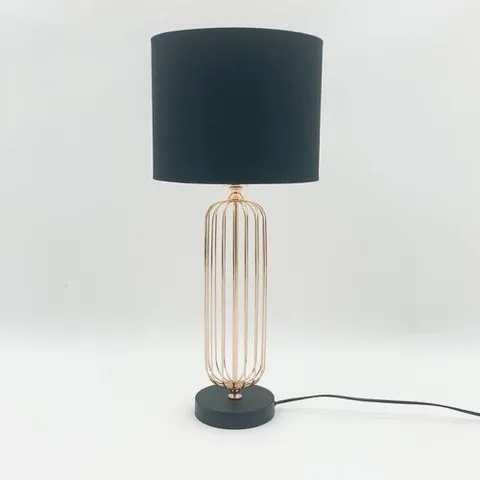 BOXED PREMIER HOUSEWARES GOLD TABLE LAMP BASE ONLY 36CM * SHADE NOT INCLUDED *