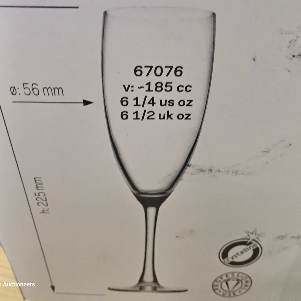 TWELVE NUDE STEMWARE RESERVA CHAMPAGNE FLUTES 6.5oz ( 2 BOXES )