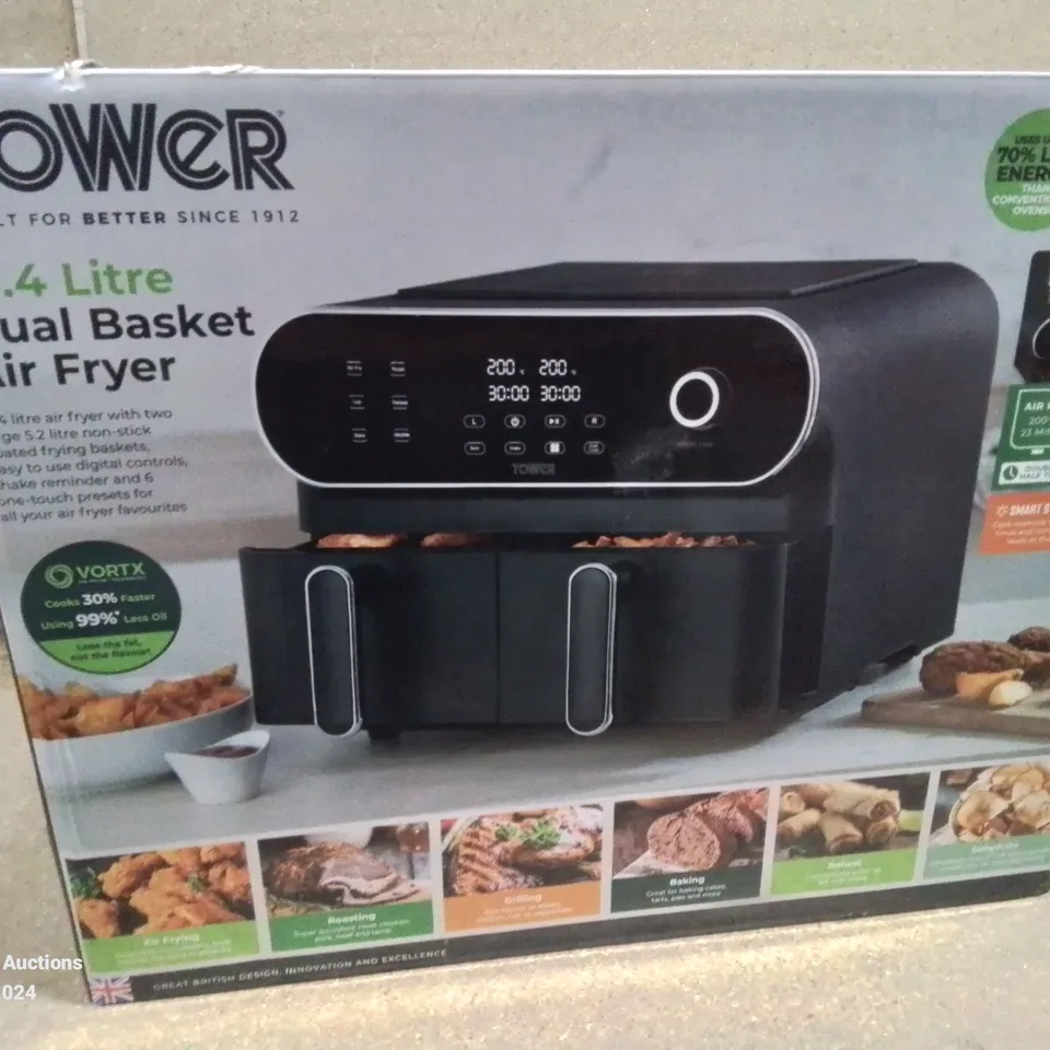 TOWER T17144 VORTX 10.4L DUO BASKET AIR FRYER - COLLECTION ONLY