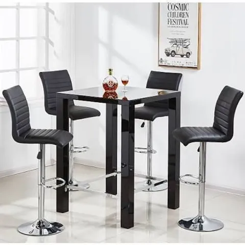 BOXED JAM BAR TABLE - BLACK (2 BOXES)