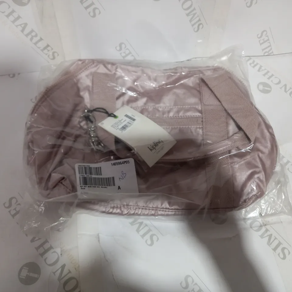 KIPLING METALIC ROSE/LOGO HANDBAG
