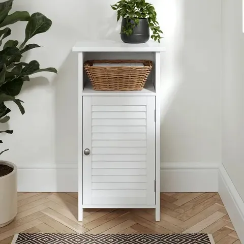 BOXED NAUTICAL OPEN SHELF STORAGE UNIT - WHITE (1 BOX)