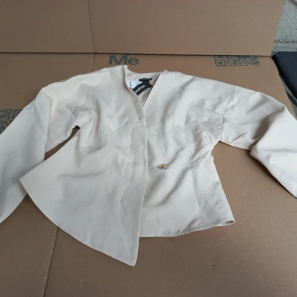 BOOHOO BEIGE WOMEN'S BLAZER JACKET, UK 10 (EU 38) – MADE IN ITALY