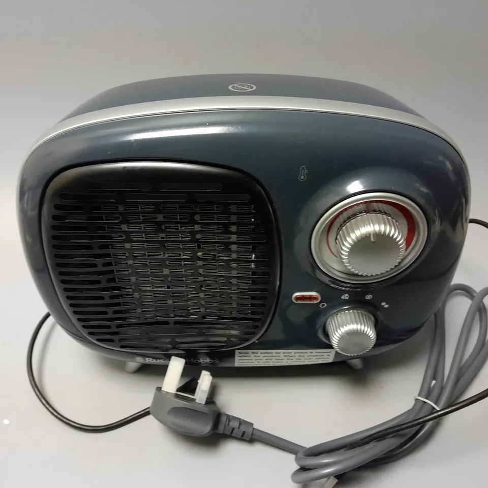 BOXED RUSSELL HOBBS RETRO COMPACT GREY HEATER