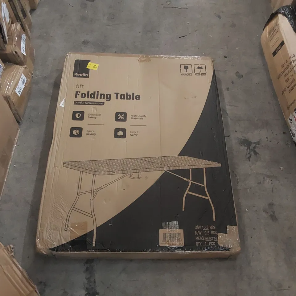 BOXED KEPLIN 6FT FOLDING TABLE