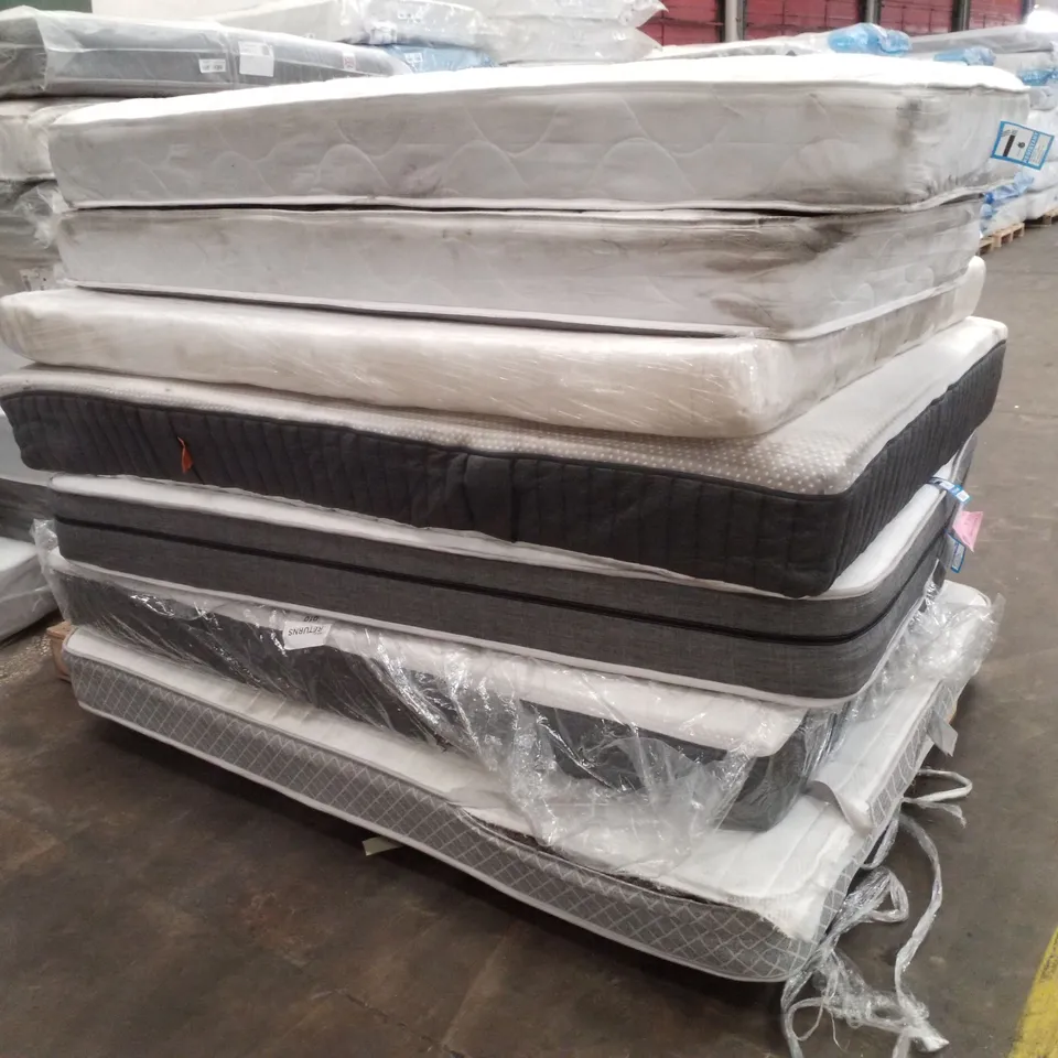 PALLET CONTAINING 7 ASSORTED MATTRESSES 