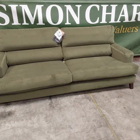 QUALITY BRITISH DESIGNER LOUNGE Co. ROMILEY FOUR SEATER SOFA WOODLAND MOSS FABRIC