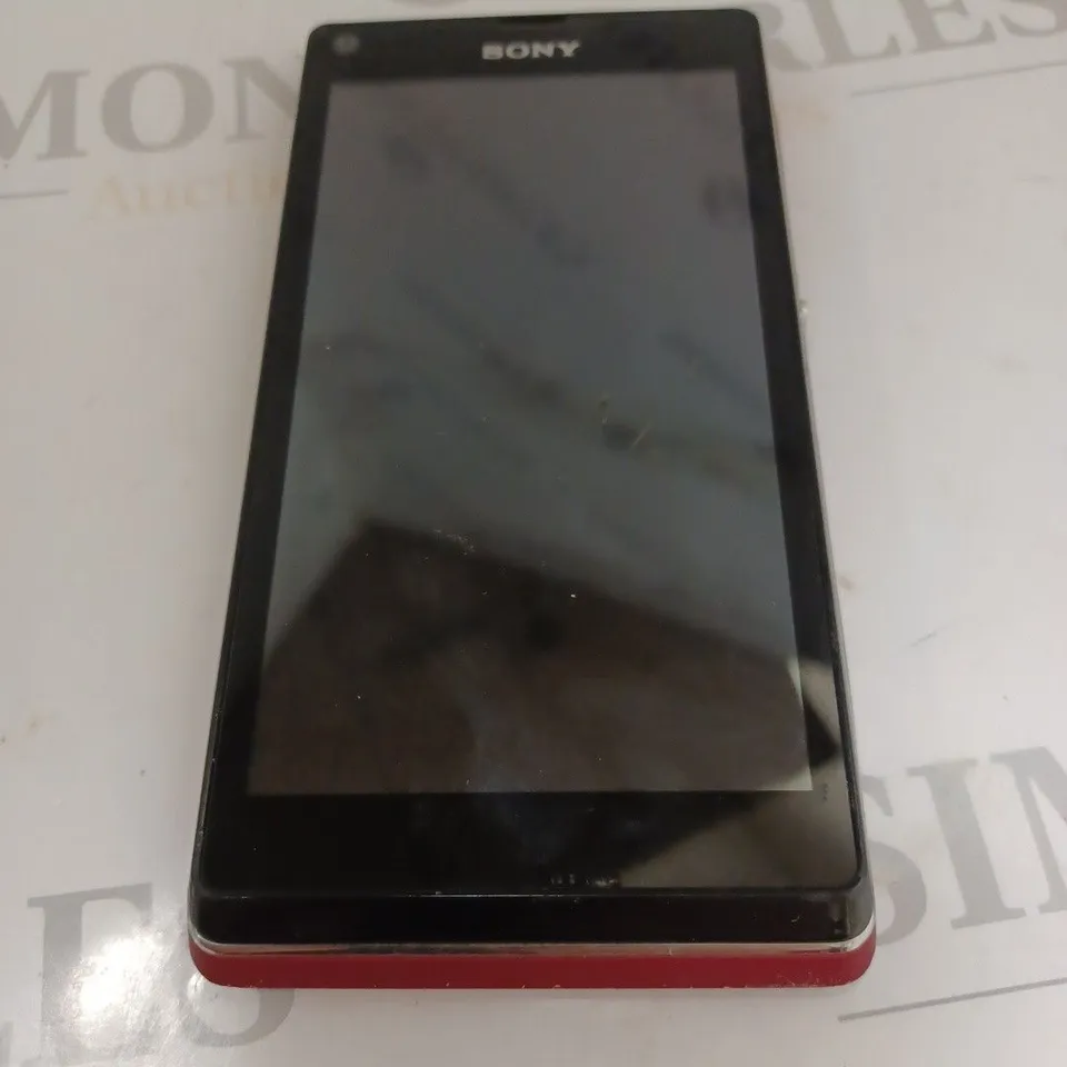 SONY XPERIA PHONE IN RED 