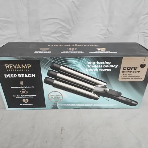 REVAMP DEEP BEACH 25MM CERAMIC TRIPLE-BARREL HAIR WAVER (BOXED)