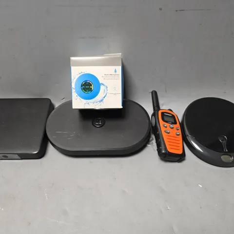 APPROXIMATELY 7 ASSORTED ITEMS TO INCLUDE - BT HUB , PORTABLE SPEAKER, CD PLAYER ETC