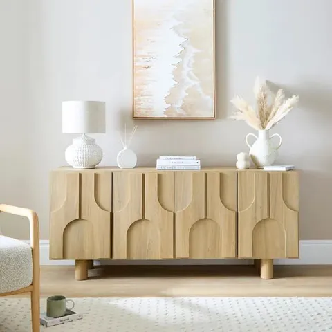 BOXED KYLER LARGE SIDEBOARD - OAK EFFECT (2 BOXES)