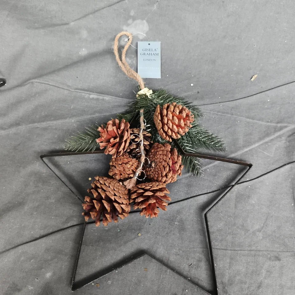 APPROXIMATELY 36 GISELA GRAHAM HANGING STAR CHRISTMAS DECOR ORNAMENTS 