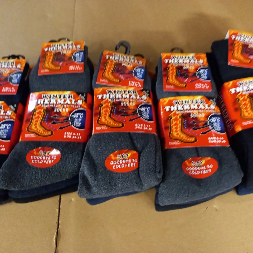 LOT OF 5 3-PACK OF THERMAL SOCKS