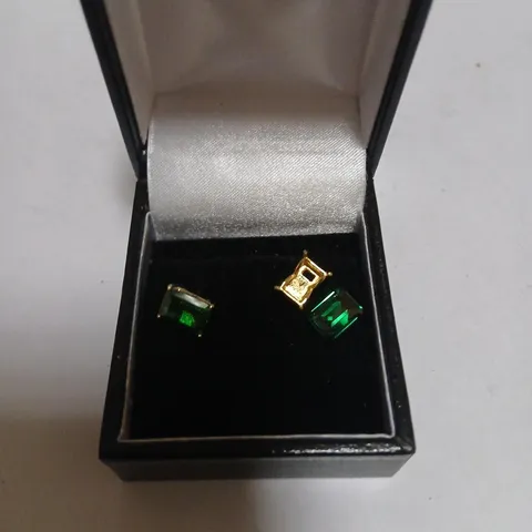 DIAMONIQUE 3.0CT EMERALD CUT STUD EARRINGS 
