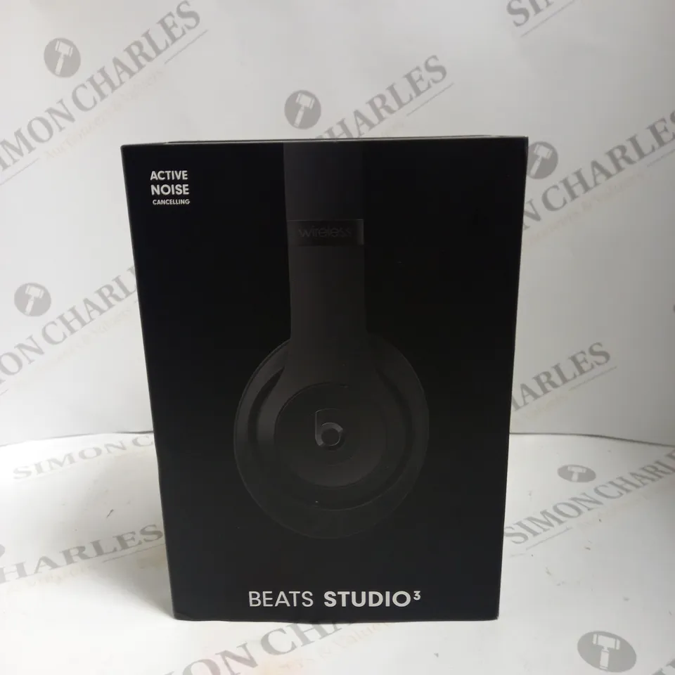 BOXED BEATS STUDIO 3 NOISE CANCELLING WIRELESS MATT BLACK HEADPHONES