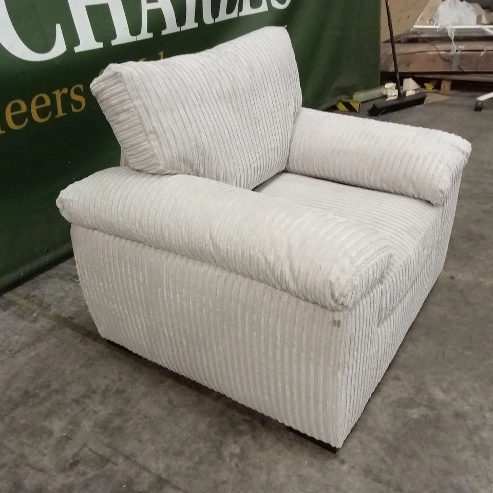AMALFI FABRIC ARMCHAIR - SILVER RRP £449