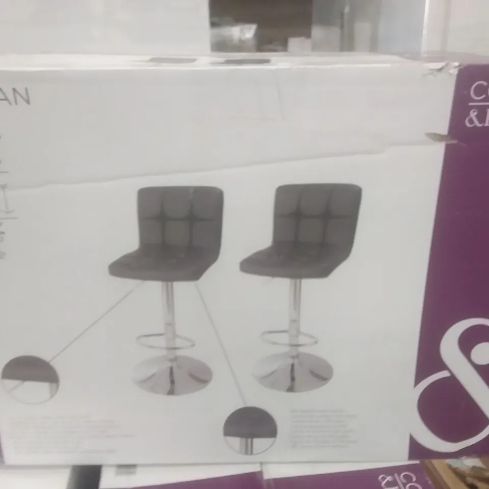 BOXED COOKE & LEWIS LAGAN GAS LIFT BAR STOOL