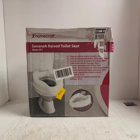 BOXED HOMECRAFT SAVANAH RAISED TOILET SEAT - 10CM (4")