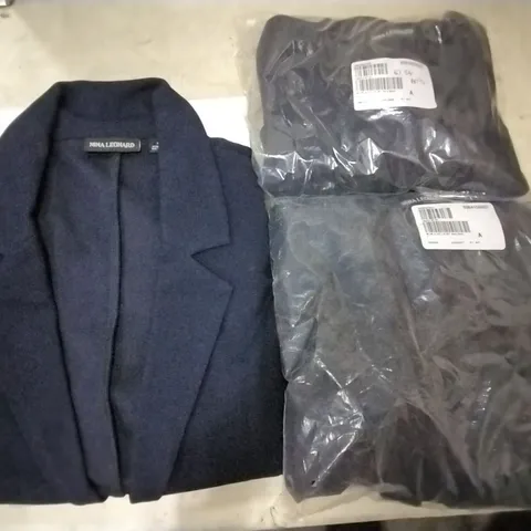 BOX OF 12 NINA LEONARD NAVY WOMENS HOOKED JACKET SMALL