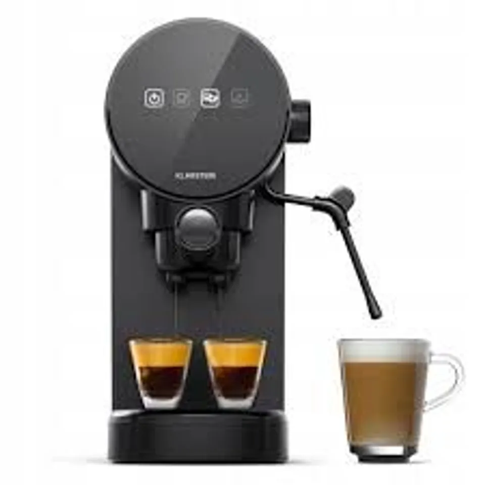 BOXED KLARSTEIN ESPRESSO MACHINE WITH MILK FROTHER COFFEE MAKER