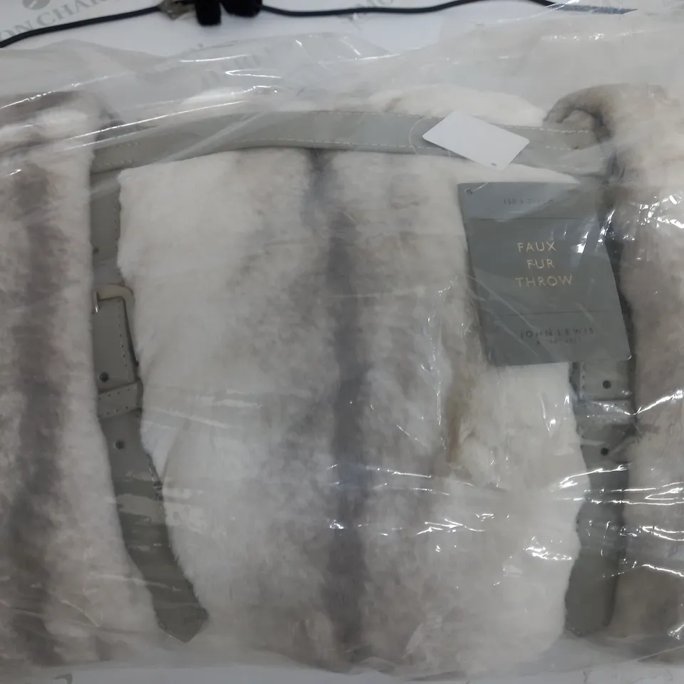 JOHN LEWIS FAUX LUXURY THROW 150CM X 200CM