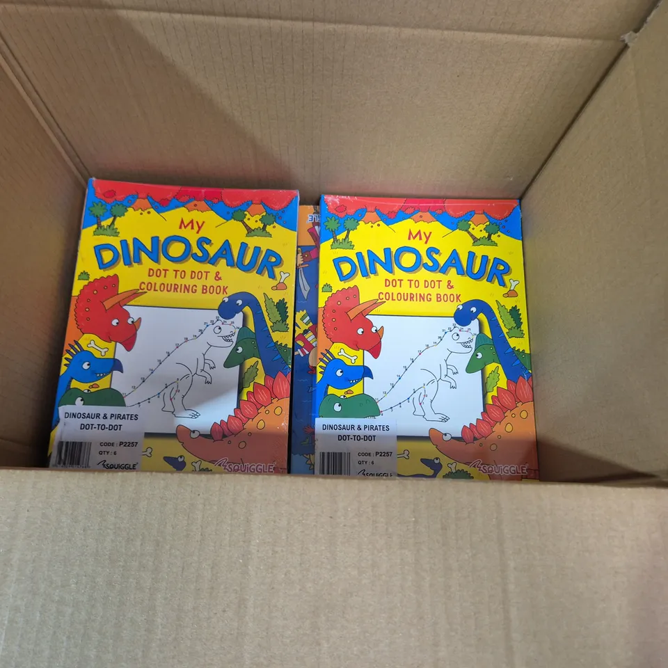 LOT OF APPROXIMATELY 85 DOT TO DOT COLOURING BOOKS TO INCLUDE PIRATES AND DINOSURES