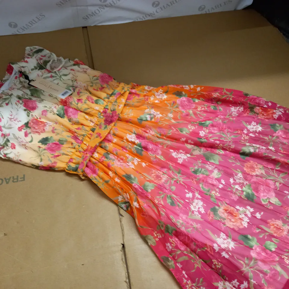 LOVE & ROSES OMBRE PLEAT DRESS - 9 YRS