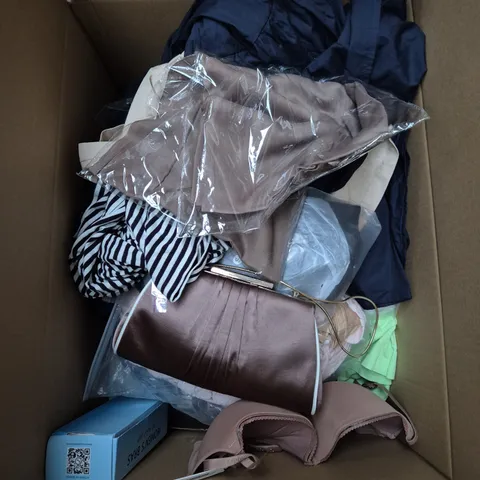 APPROXIMATELY 25 ASSORTED CLOTHING PRODUCTS IN VARIOUS STYLES & SIZES