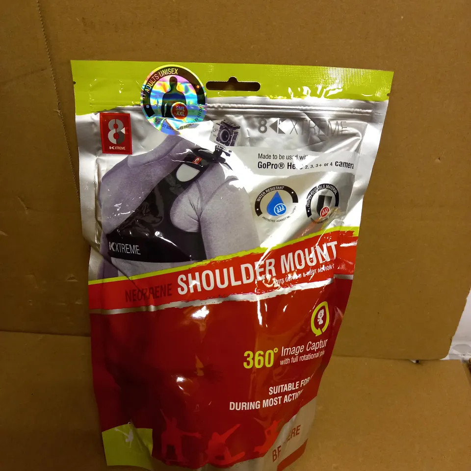 8K EXTREME NEOPRENE SHOULDER MOUNT FOR GOPRO HERO 2/3/3+/4 CAMERA - SML-XXL