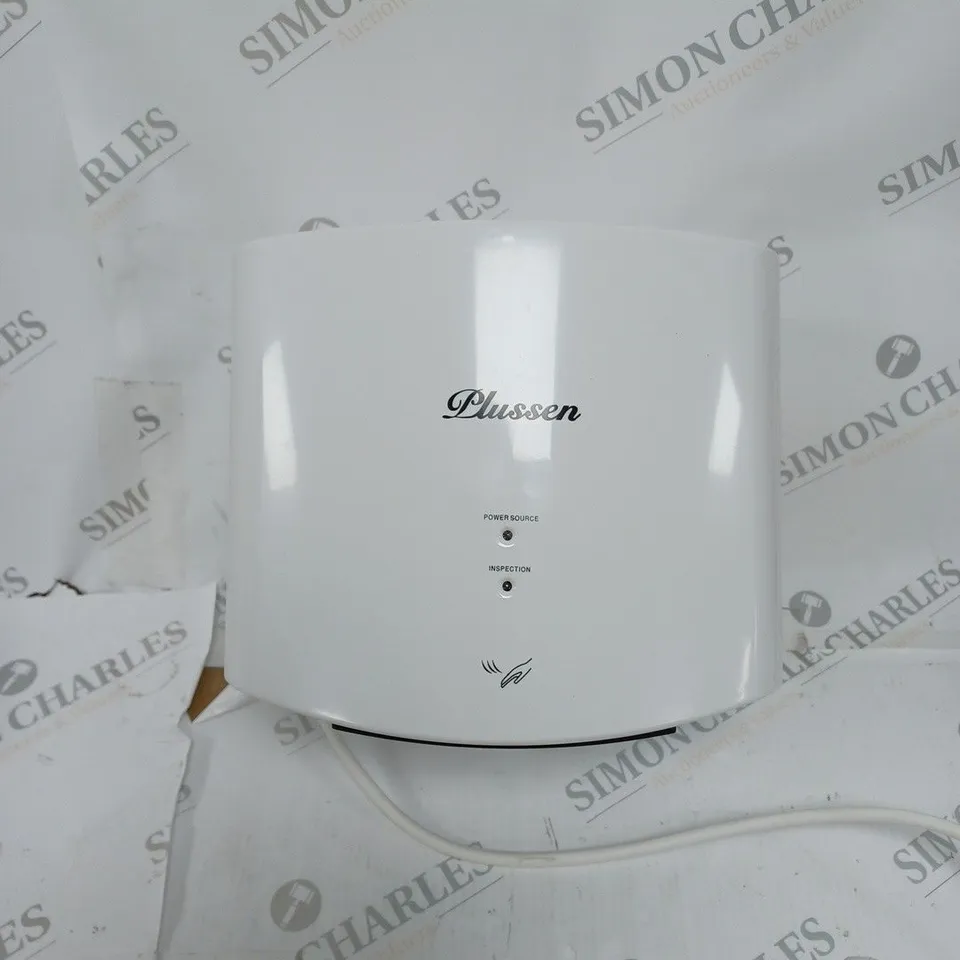 BOXED PLUSSEN HAND DRYER IN WHITE