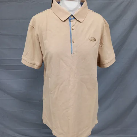 THENORTHFACE PREMIUM POLO SHIRT IN KHAKI STONE SIZE L