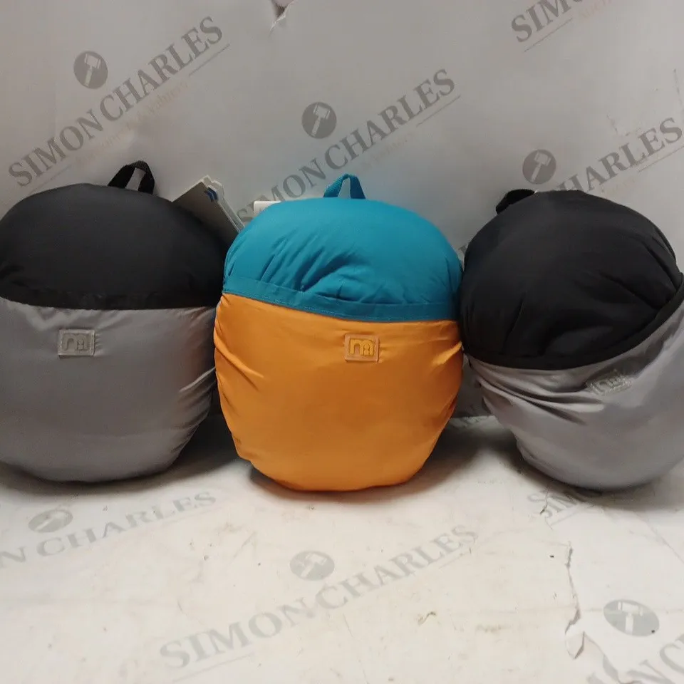 3 X MOTHERCARE COMPACT COSYTOES IN ASSORTED COLOURS 