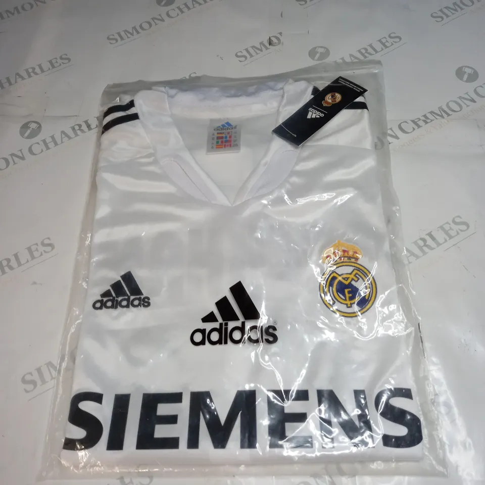 BAGGED RETRO REAL MADRID HOME SHIRT SIZE 2XL