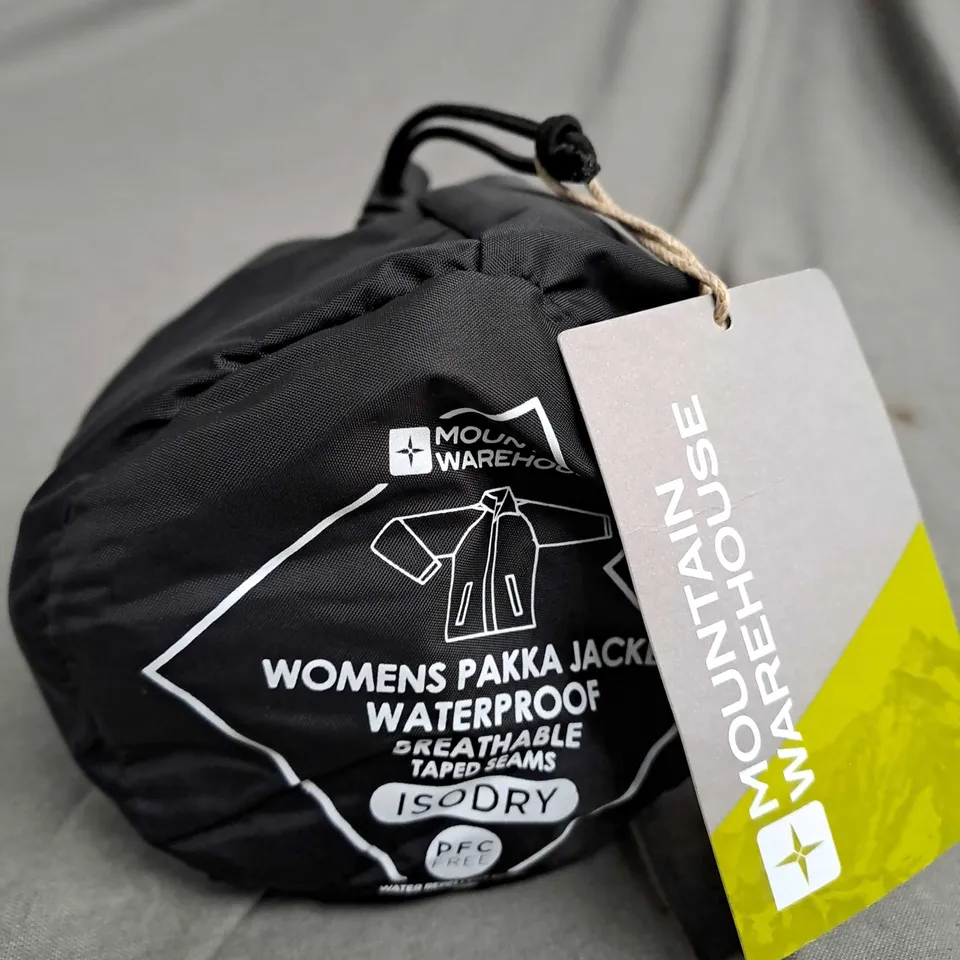 MOUNTAIN WAREHOUSE WOMENS PAKKA JACKET WATERPROOF - SIZE 8